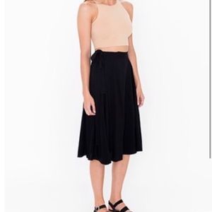 American Apparel Midi Wrap Skirt